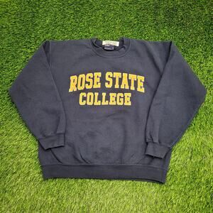 Vintage Rose-State College Sweatshirt Womens M/L 22x22 Y2K